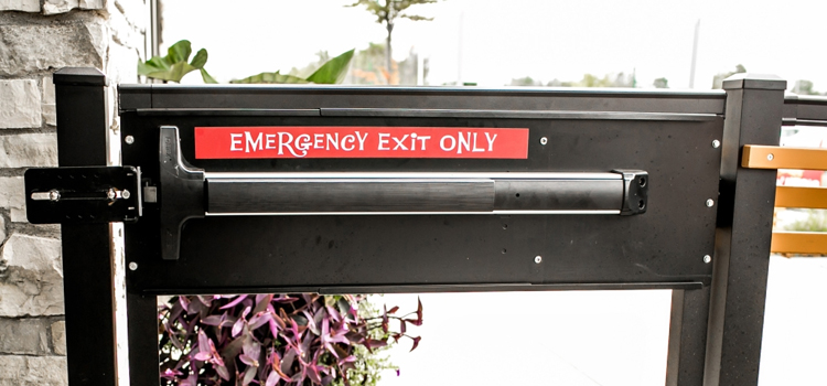 emergency push bar installation in Niagara