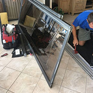 sliding glass door frame repair Bay St
